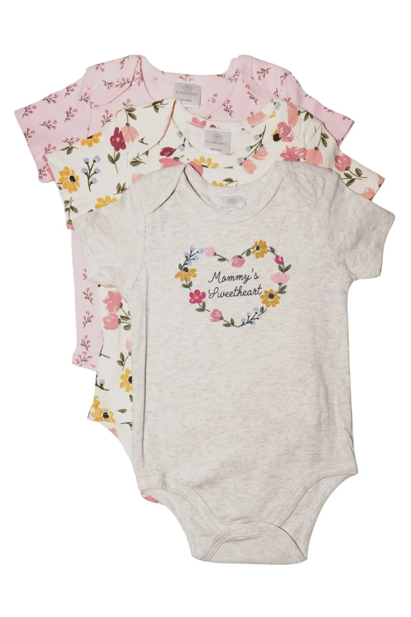 Bambimici Bambimici Sugar & Spice Sweetheart Baby Bodysuit
