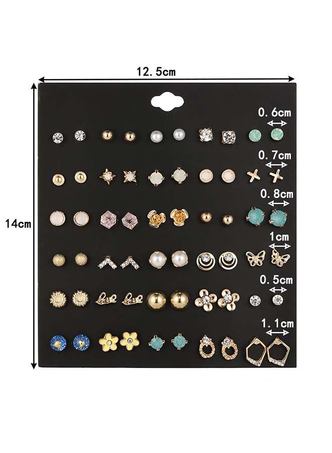 NIBEMINENT 30 Pair Elegant Fashion Earrings Set  - Image 2