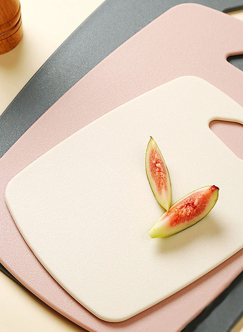 SOLARAE Set of 3 Plastic Cutting Boards with Non-Slip Backs, Dishwasher Safe, BPA Free, Easy to Clean, Ideal for Meat, Vegetables, and Fruits in Various Sizes. - Image 5