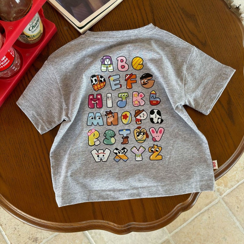 100 Cotton Children'S 2024 Boys' Short Sleeve T-Shirt Cartoon Printed Girls Baby Casual Top - Image 4