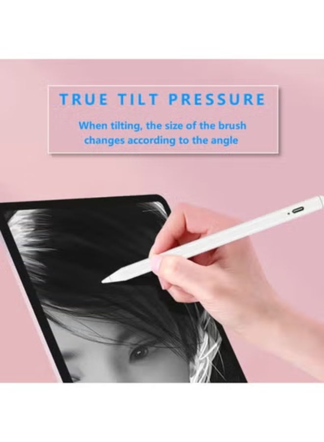 hayapoint Stylus Pen for iPad with Palm Rejection, Active Pencil Compatible with iPad 6-11th Gen, iPad Pro 11"/12.9", iPad Air M3/M2, iPad Mini 6/7, Magnetic Fast-Charging Stylus Pen for iOS and Android Devices, White - Image 5