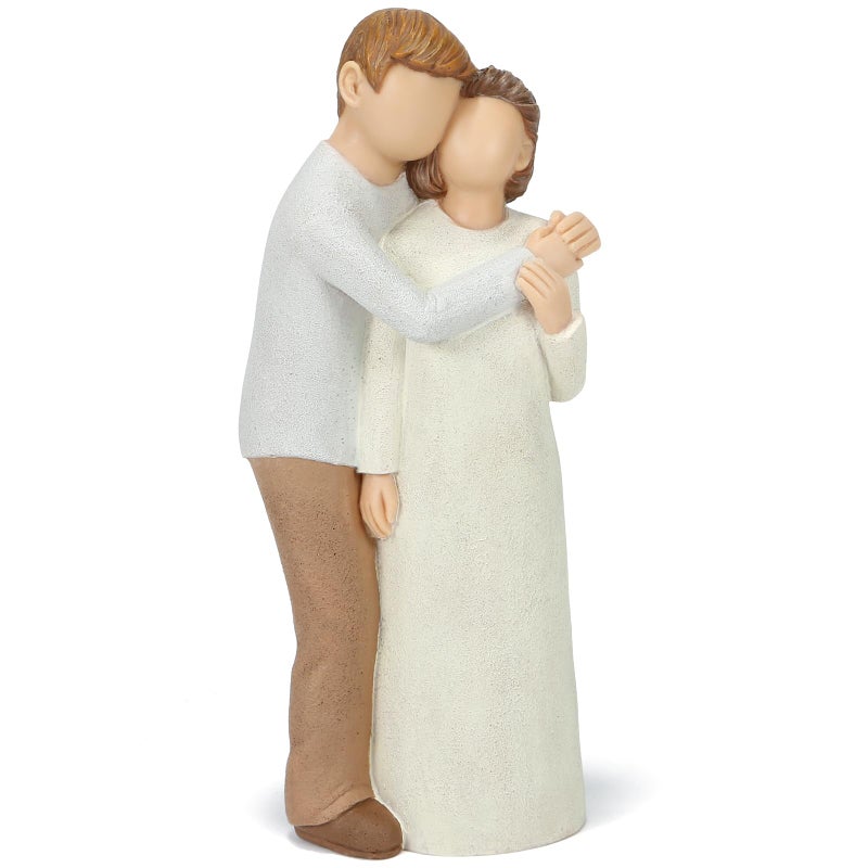 Symbullize Elderly Mom and Son Figurines, Mother and Adult Son Statues, Love My Mom Gift for Motherâ€™s Day Anniversary Birthday Christmas - Image 2