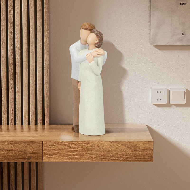Symbullize Elderly Mom and Son Figurines, Mother and Adult Son Statues, Love My Mom Gift for Motherâ€™s Day Anniversary Birthday Christmas - Image 5