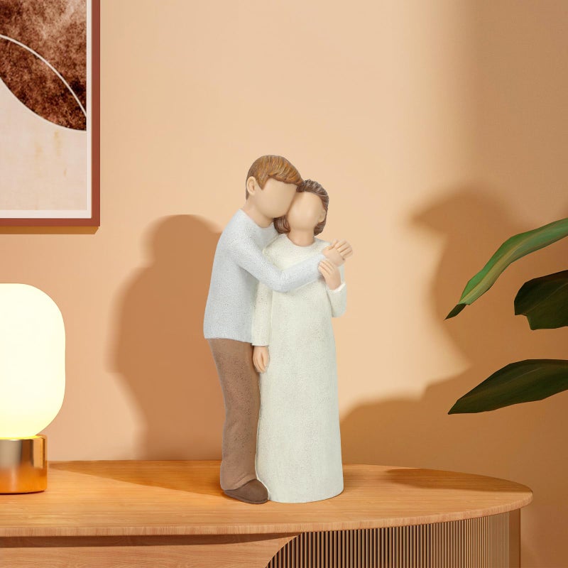 Symbullize Elderly Mom and Son Figurines, Mother and Adult Son Statues, Love My Mom Gift for Motherâ€™s Day Anniversary Birthday Christmas - Image 3
