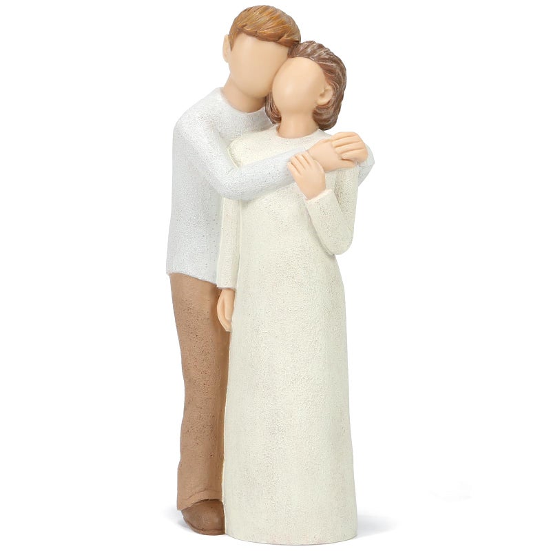 Symbullize Elderly Mom and Son Figurines, Mother and Adult Son Statues, Love My Mom Gift for Motherâ€™s Day Anniversary Birthday Christmas - Image 1