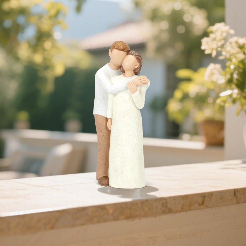 Symbullize Elderly Mom and Son Figurines, Mother and Adult Son Statues, Love My Mom Gift for Motherâ€™s Day Anniversary Birthday Christmas - Image 4