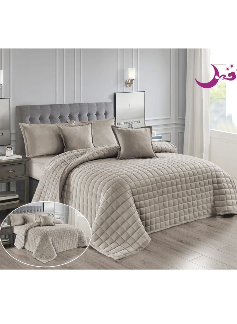 Double winter floral velvet compressed mattress