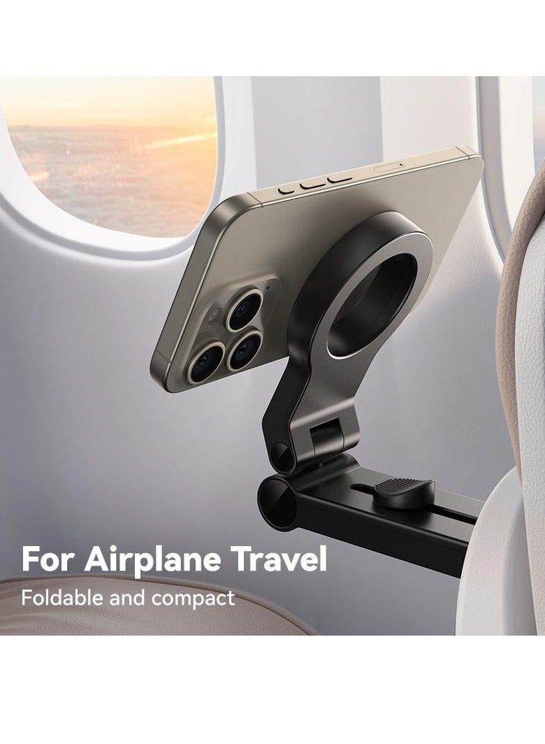 ELTRAZONE Magnetic Airplane Phone Holder 360° Rotatable Travel Essential, Hands-Free Desk & Car Mount for iPhone 16 Pro Max, Samsung Galaxy, and All Smartphones – Secure, Adjustable, Convenient Phone Stand for On-the-Go, Office, Car, & Home Use - Image 1