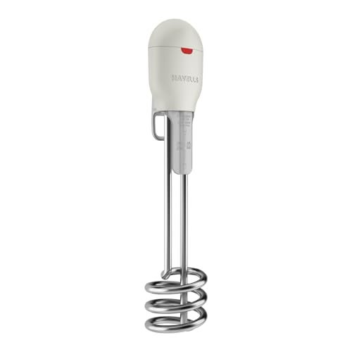 Havells Plastic Zeta 1000 Watt Immersion Heater | ISI Mark Heavy Duty 3 Pin Moulded Plug, Touch Protection Cover |Waterproof, Heating Indicator, Nickel Plating, Warranty: 2 Year Comprehensive|(Grey) - Image 1