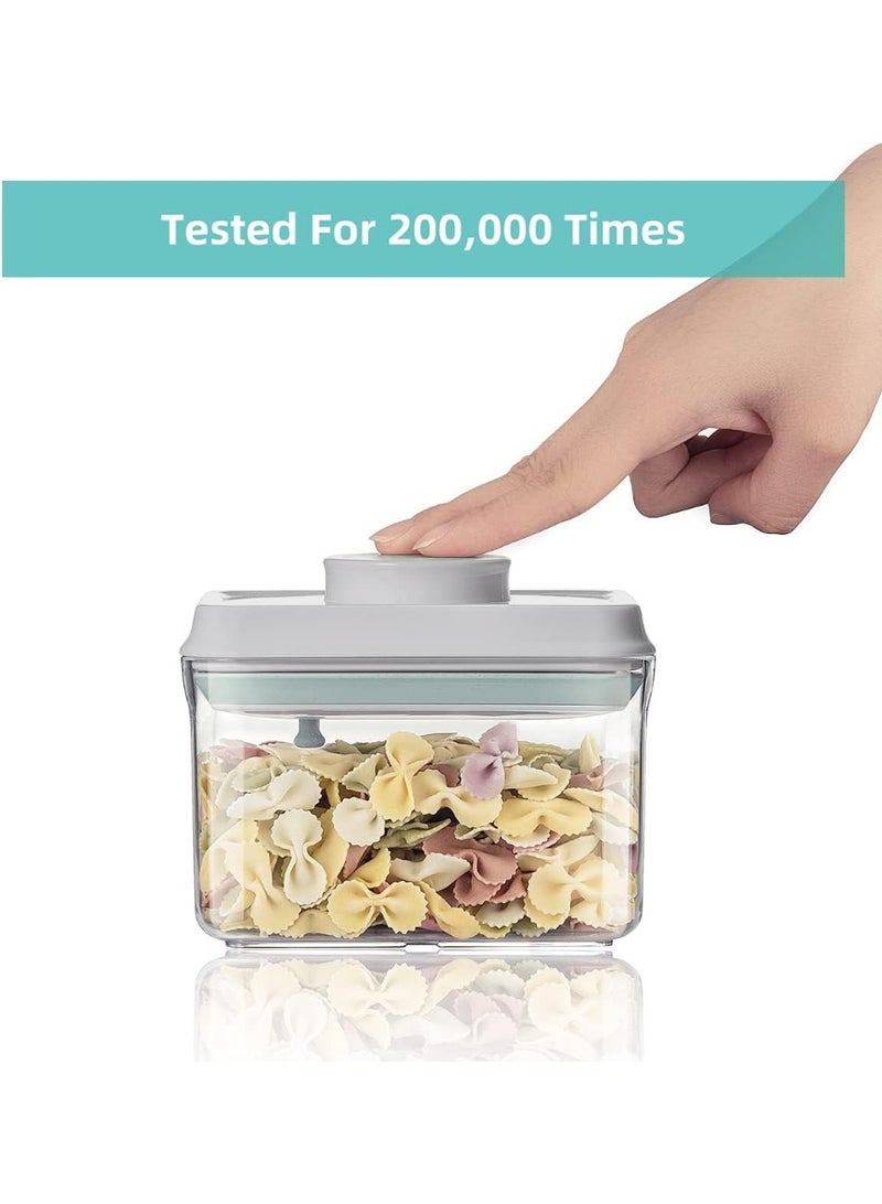 أنكو عبوات تخزين طعام Ankou الفاخرة المحكمة الإغلاق Qt Pop Up Food Formula مع أغطية، خالية من مادة BPA، قابلة للتكديس بزر واحد للقهوة والشاي والسكر البني والحبوب، عبوة من 3 قطع، سعة (1200 مل × 2 + 2700 مل × 1) - Image 2