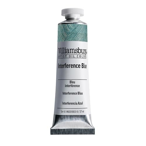 Williamsburg Artist Oil Colors by GOLDEN, Interference Blue, 37 ml tube, Professional Oil Paint, Transparent - Image 1