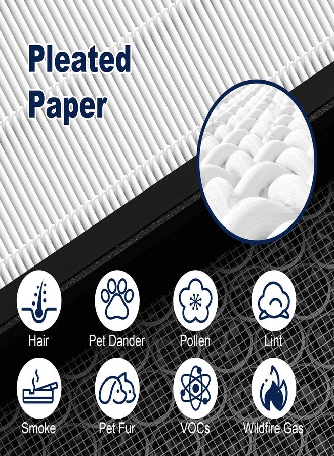 PETOX Vital 200S Replacement Filter for LEVOIT Vital 200S and Vital 200S-P Air Purifier, High-Efficiency Activated Carbon Filter, Vital 200S-RF, 2 Pack, White - Image 4