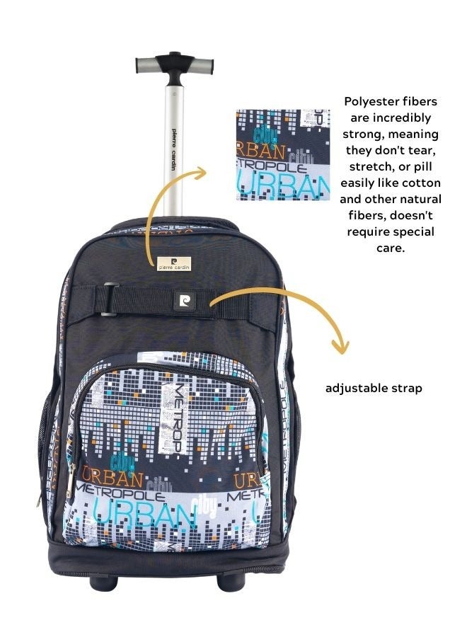 pierre cardin Pierre Cardin Trolley Backpack Set of 3-Urban City Design  - Image 2