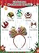 HOVACY 24 Pcs Light Up Christmas Headbands LED Lights Christmas Headband Santa Hat Reindeer Ginger Antler Tree Elves Hat Hair Bow Headpieces for Xmas Party Favors Photos Booth - Image 4