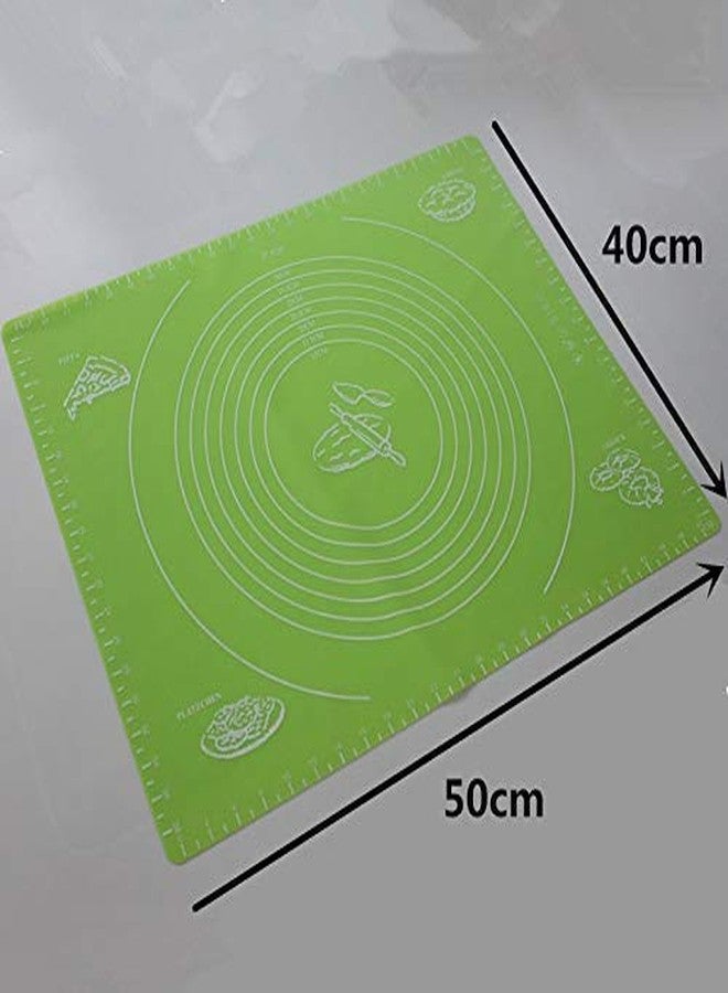 GION Non-Stick Kneading Dough Mat Bakery Measuring Mat Easy to Clean Silicon Roti Measuring Mat Organizer - Image 2