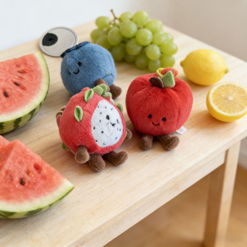 Eco-Friendly Fruit Plush Toy Keychain - Image 3