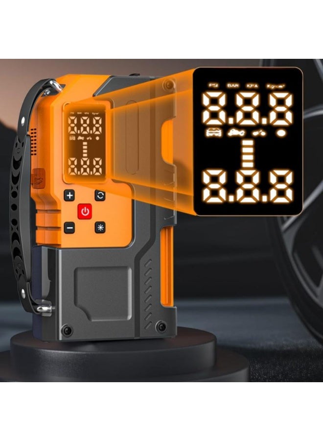 تشانجلي جهاز تشغيل السيارة مع ضاغط هواء 2500A 12V 150PSI 81.4Wh جهاز تشغيل بطارية السيارة لجميع السيارات التي تعمل بالبنزين 8.0L ديزل 12V صندوق تشغيل بطارية السيارة مع كابلات تشغيل ذكية، ضوء LED، شاشة LCD - Image 3