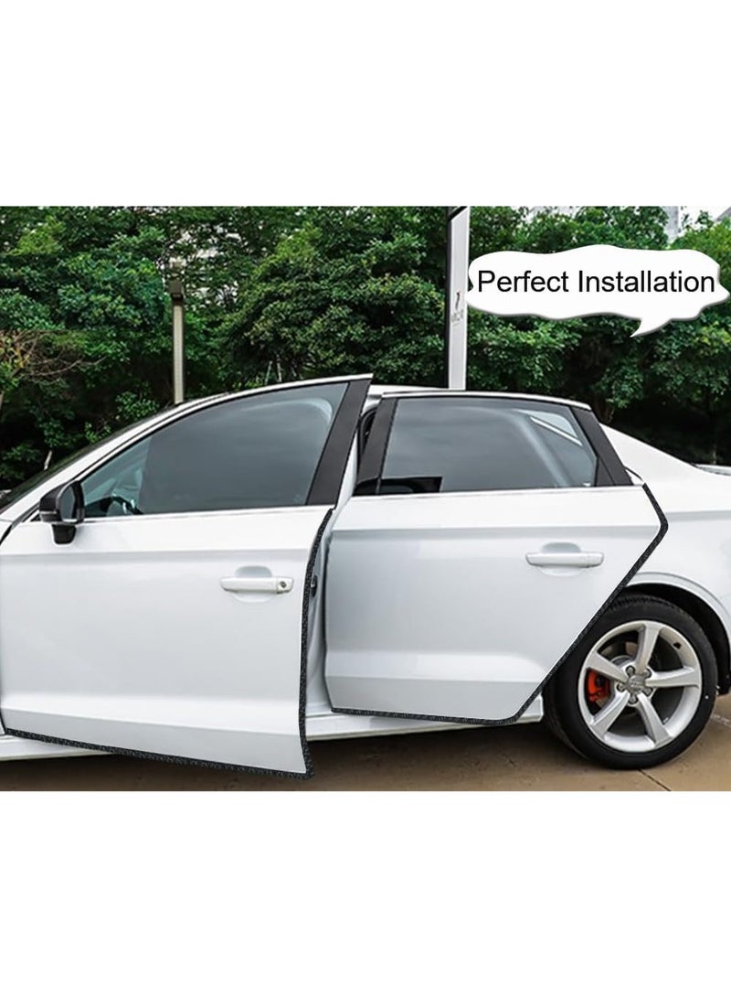 راكسوم واقي حافة الباب، واقي سيارة أسود، مطاطي على شكل حرف U، مقاس عالمي، قالب حافة باب السيارة (16 قدمًا، 5 أمتار) - Image 5