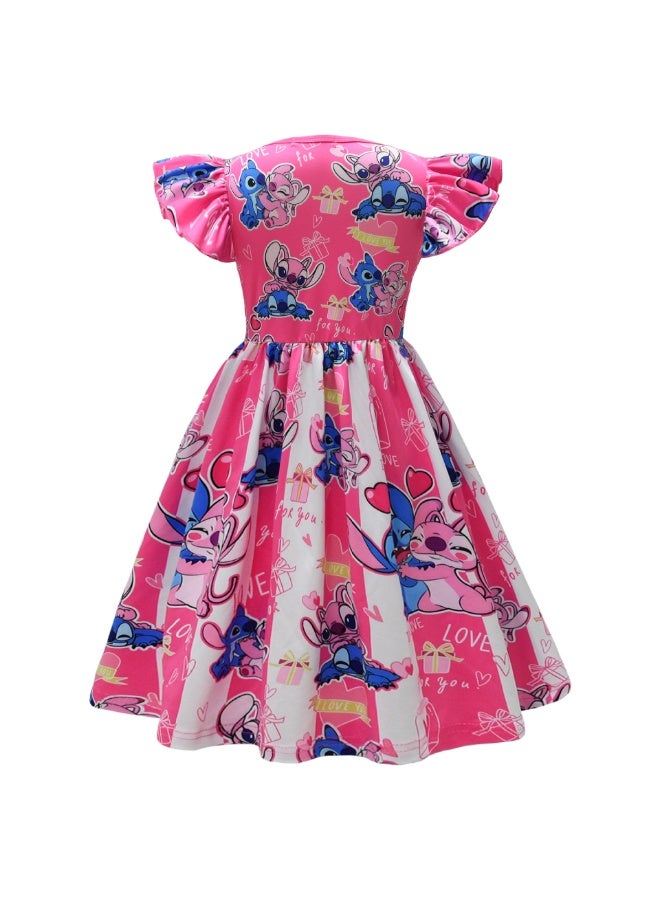 general Stitch cosplay costume children's Feifei sleeve Dress the best gift for family and friends - Image 2