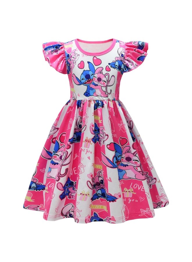 general Stitch cosplay costume children's Feifei sleeve Dress the best gift for family and friends - Image 1