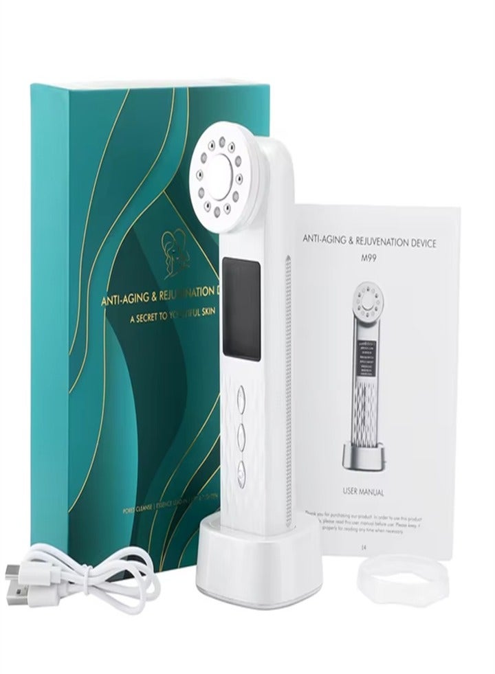جهاز تجميل بالموجات فوق الصوتية M99 بسبعة أوضاع، علاج LED، شد الوجه، جهاز تدليك اهتزازي بالضوء الملون - Image 1