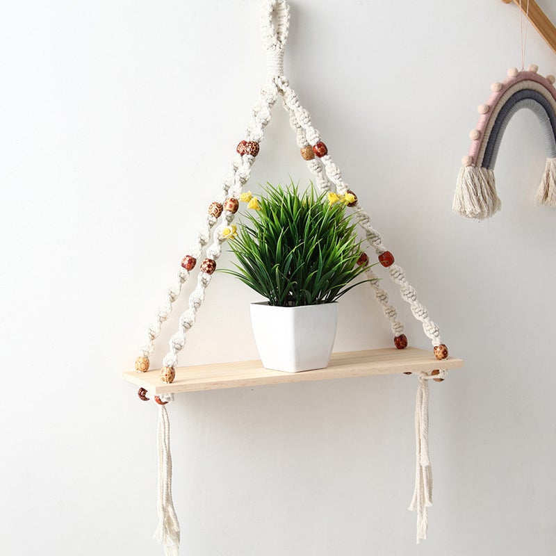 2pcs Handwoven Storage Rack Weaving Wall Ornament Decorative Tapestry Rack Home Decor - Image 2