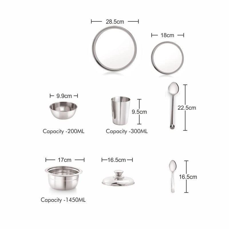 Neelam Neelam Stainless Steel 22 Gauge, 36 Pieces Premium Dinner Set, Ideal Gifting Dinner Set, Ideal for Special Occasions Like Anniversary, Wedding, Housewarming Party, Easy to Clean & Dishwasher Safe - Image 3