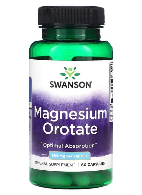 Magnesium Orotate 654 mg 60 Caps