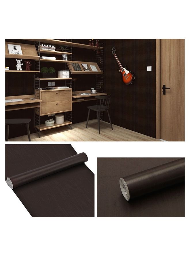 ZCM-HAPPY Imitation Wood Grain Pattern Self-Adhesive Wallpaper 1000x45cm  - Image 1
