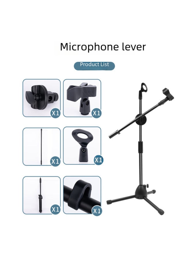 YIXUAN Musical Instrument Pickup Mini Floor Microphone Bracket Small Retractable Children Stage Performance Microphone Tripod Bracket - Image 2
