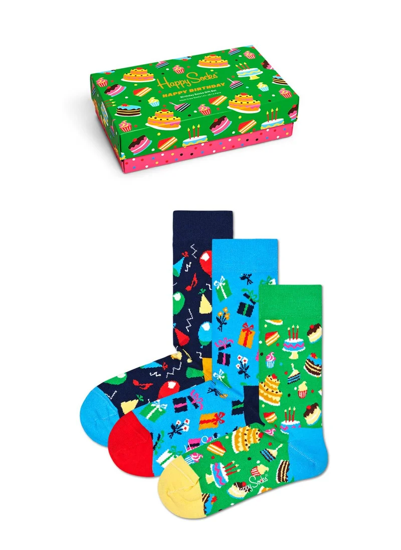 هابي سوكس 3-PACK HAPPY BIRTHDAY SOCKS GIFT SET