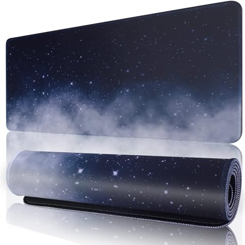 MasiBloom 11.8x23.6 Inches Large Gaming Mouse Pad Mat with Stitched Edge Non-Slip Rubber Base Washable Resilient for Office Computers Laptop Table Mouse Pads Mats Accessory (Starry Sky) - Image 1