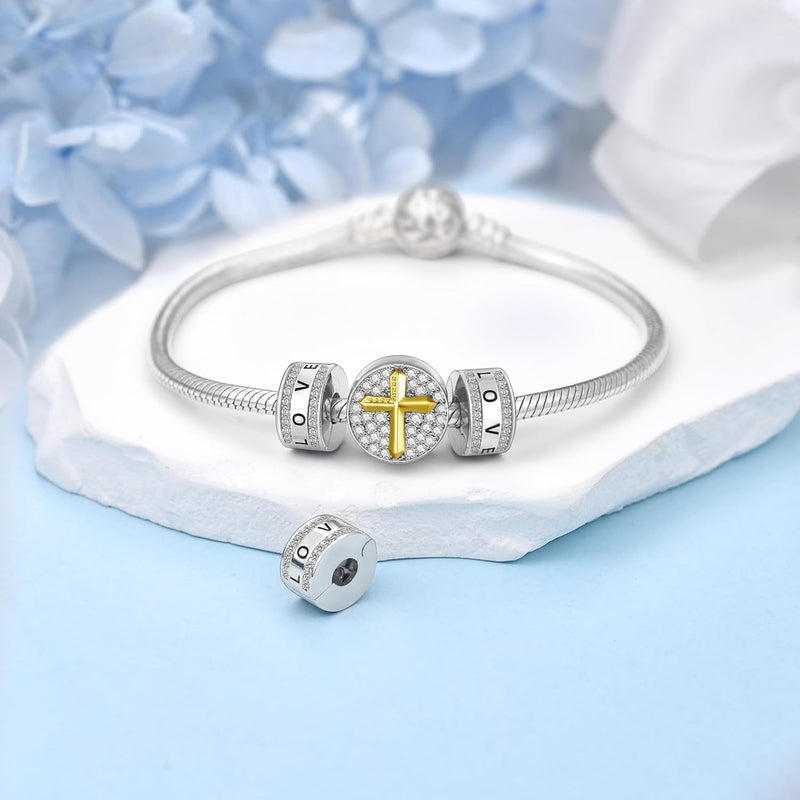 DALARAN Stopper Beads for Bracelets 925 Sterling Silver Clip Spacer Charm Bracelet Stoppers - Image 4