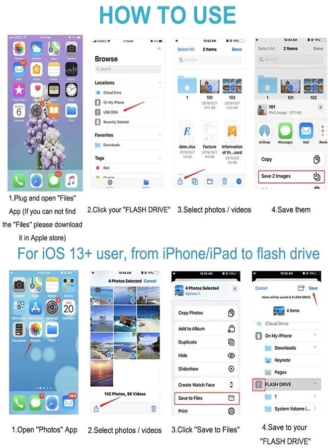esbeecables (Apple MFi Certified) Lightning Male to USB Female Camera Adapter,2 Pack Portable OTG Data Sync Converter for iPhone13/12/11/Xr/X/XS/8/7/Card Reader/Flash Drive/Mouse/MIDI Keyboard - Image 5