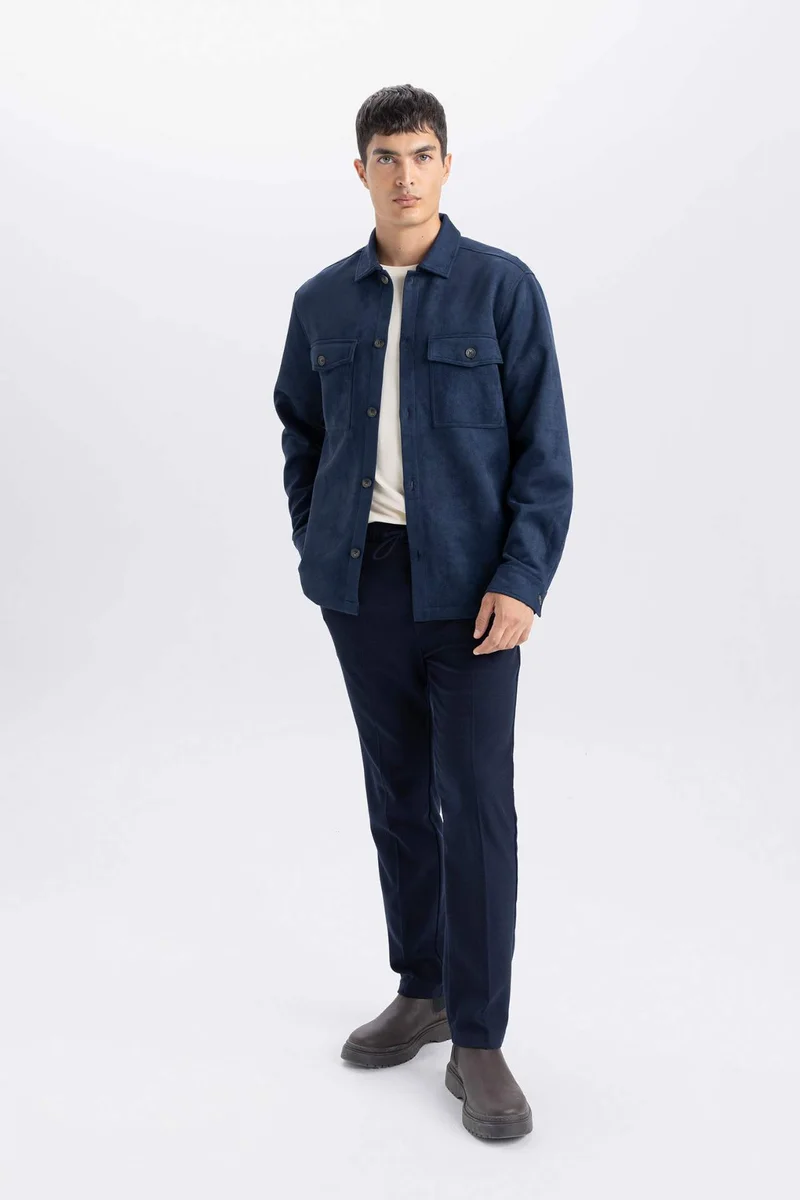 ديفاكتو Regular Fit Long Sleeve Overshirt