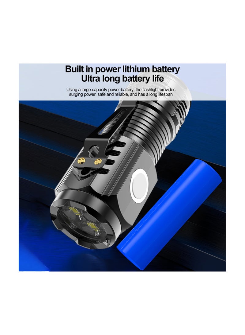 Mini Flashlight USB C Rechargeable,Magnetic LED Flashlight,Super Bright Tactical Flashlight with Cob Sidelight,20W High Power,Waterproof,Zoomable Flashlight for Camping,Emergency - Image 5