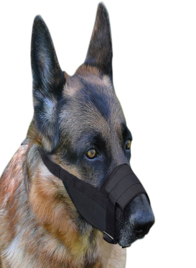 CollarDirect Adjustable Dog Muzzle for Small Medium Large Dogs Set of 2PCS Soft Breathable Nylon Safety Dog Mouth Cover Anti Biting Barking, Pet Muzzles for Dogs Black Red (M/L, 2 Black) - Image 2