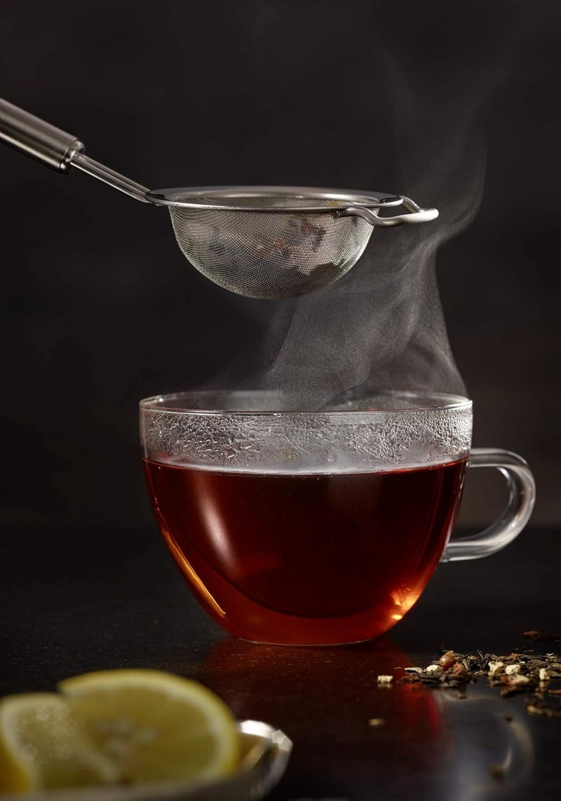 Rösle Stainless Steel Fine Mesh Tea Strainer, Round Handle, 3.2-inch - Image 1