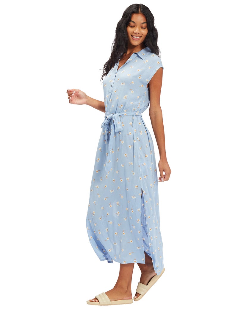 Billabong Lovely Ways Button Front Midi Dress - Image 1