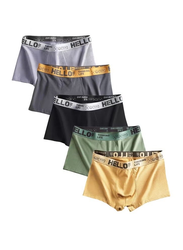 5 Pack Men’s Sort Boxer Briefs & Trunks,Breathable Stretch Cotton Moisture-Wicking Underwear,Modern Fit Low Rise  - Image 1