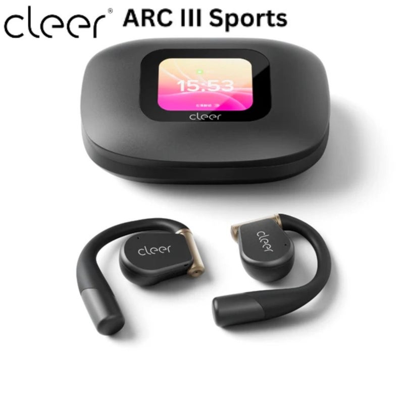 Cleer Arc 3 Sports Open-Ear Wireless Bluetooth Headphones, Smart, Sports Model, Gold & Black - Image 1
