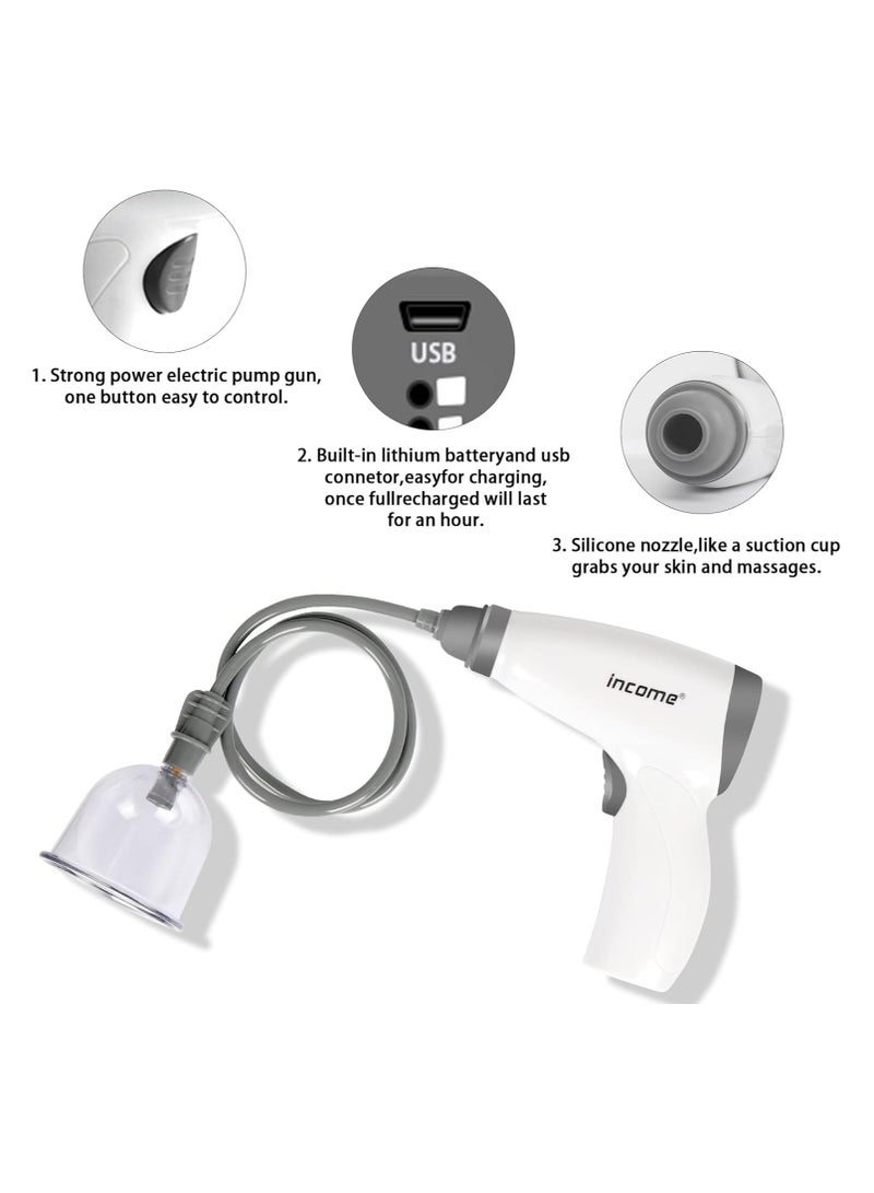 جهاز تدليك كهربائي مضاد للسيلوليت بكأس شفط للوجه والجسم وبنوك فراغية ومجموعة علاج الحجامة والغواشا والعلاج الطبيعي الصيني - Image 3