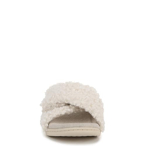 Vionic Women's Relax Ii Slides Mary Jane Flat, Cream White Fabric, 8 - Image 4