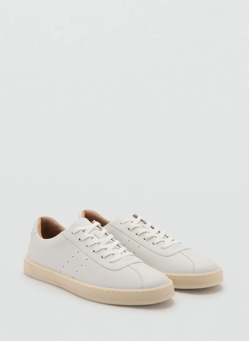 Mango Man Leather panel sneaker