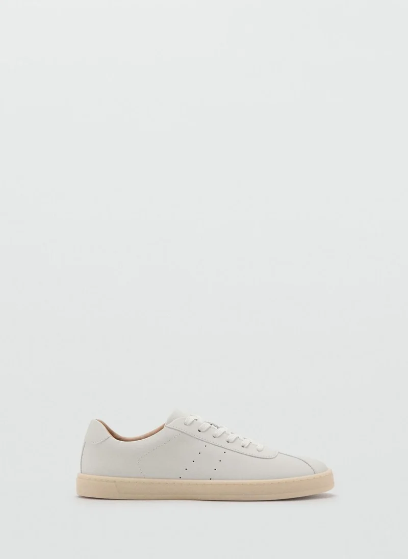 Mango Man Leather panel sneaker