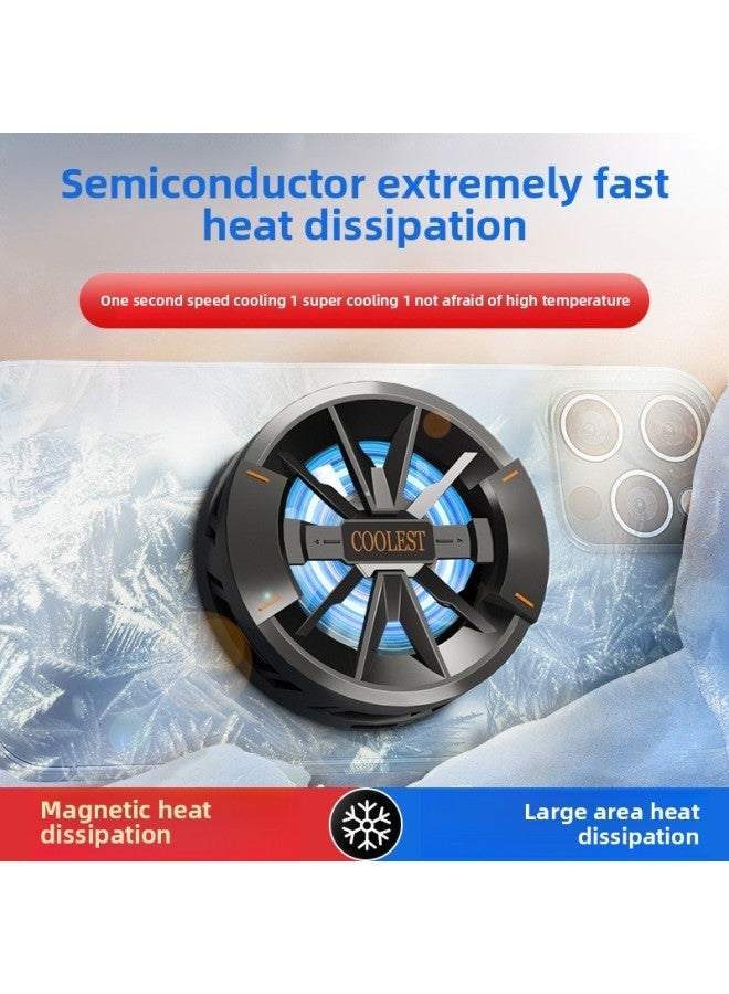 Mobile Phone Semiconductor Magnetic Radiator Refrigeration Ice Seal Chicken Playing Games Cooling Artifact Fan Cooling-Color:JS40 (white) Cooler + Average Hot Plate - Image 2
