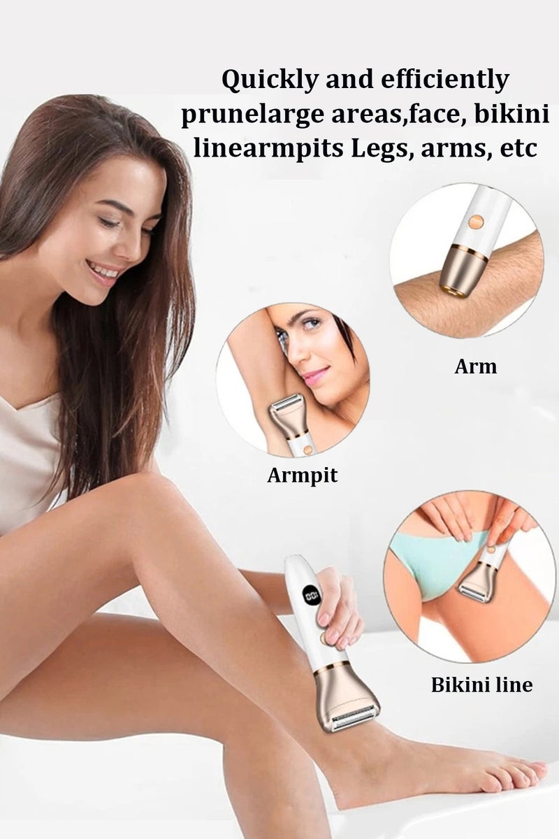 CubeG 2-in-1 Facial Hair Removal for Women | Wet and Dry Cordless Painless Hair Removal Device,  Rechargeable Face Electric Razor and Trimmer for Women's Legs, Bikini, Face, Lips Hairs - Image 3