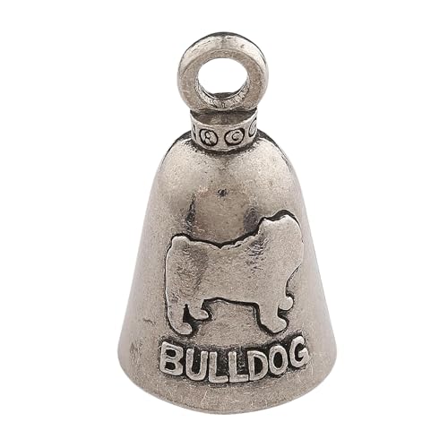 Guardian Bell Bulldog Good Luck Bell w/Keyring & Black Velvet Gift Bag | Motorcycle Bell | Lead-Free Pewter | Made in USA - Image 2