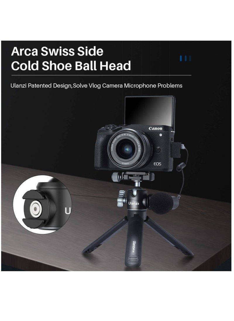 Excefore - Tripod Ball Heads for 1/4" Tripod, U-80L Camera BallHead Metal Mini Ball Head 360 Degree Rotating Panoramic Arca Quick Release Plate & Cold Shoe, for DSLR Camera Camcorder Tripod Monopod Slider - Image 1