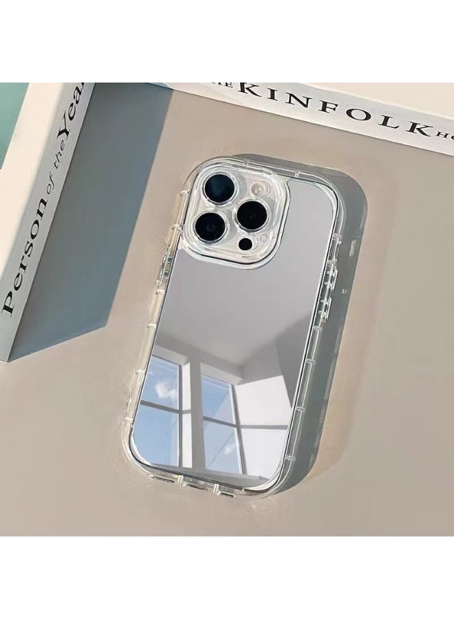 NIBEMINENT Cream Mirror Protective TPU Case Cover For iPhone 15 Pro Max, Clear - Image 1